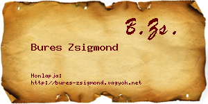 Bures Zsigmond névjegykártya