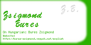 zsigmond bures business card